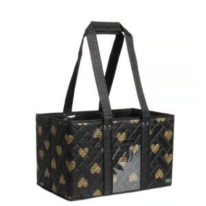 NWT Lug Gallop Collapsible Carry All Tote -Hearts Black